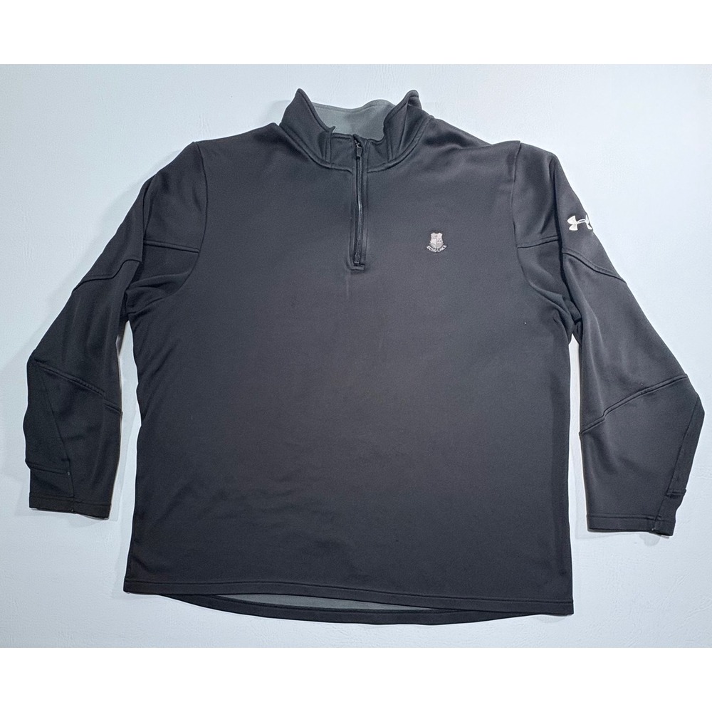Under Armour Mens XXL Black Quarter Zip Pullover Fleece Neck Athletic Sweatshirt